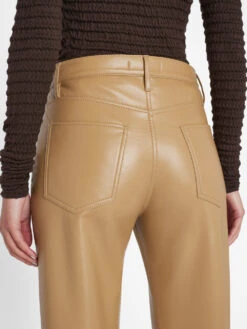 Recycled Leather Le Jane Crop -- Light Camel -Elegant Wear Store LWLT0721 LIGHTCAMEL 1101