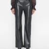 Recycled Leather Le Jane Crop -- Noir -Elegant Wear Store LWLT0721 NOIR 0787