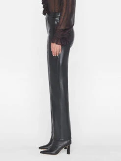 Recycled Leather Le Jane Crop -- Noir -Elegant Wear Store LWLT0721 NOIR 0791