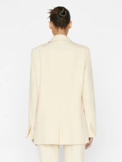 Oversized Raw Edge Blazer -- Butter -Elegant Wear Store LWOT0881 BUTTER FRSP23EC II WOMENS DAY 02 0027HR