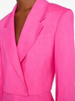 Cropped Strong Shoulder Blazer -- Flamingo 10 Cropped Strong Shoulder Blazer -- Flamingo -Elegant Wear Store LWOT0906 FLAMINGO FRSU23EC WOMENS DAY 04 1560HR
