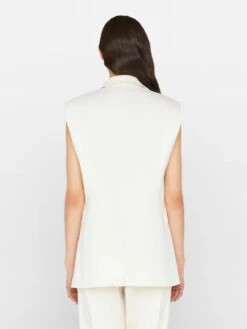 Oversized Vest -- Off White -Elegant Wear Store LWOT0910 OFF WHITE FRSU23EC II WOMENS DAY 02 0139HR