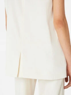 Oversized Vest -- Off White -Elegant Wear Store LWOT0910 OFF WHITE FRSU23EC II WOMENS DAY 02 0145HR