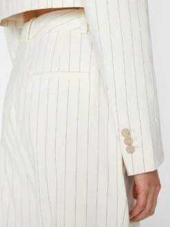 Cropped Strong Shoulder Blazer -- Bone Multi 10 Cropped Strong Shoulder Blazer -- Bone Multi -Elegant Wear Store LWOT0918 BONEMULTI FRSP23EC II WOMENS DAY 01 0022HR