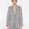 The Oversized Blazer -- Noir Multi -Elegant Wear Store LWOT0930 NOIR MULTI 0318