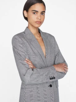 The Oversized Blazer -- Noir Multi -Elegant Wear Store LWOT0930 NOIR MULTI 0335