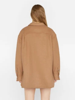Oversized Trucker Shirt Jacket -- Light Camel -Elegant Wear Store LWOT0948 LIGHT CAMEL 0865