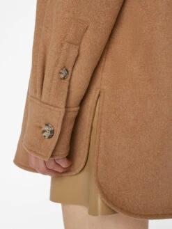 Oversized Trucker Shirt Jacket -- Light Camel -Elegant Wear Store LWOT0948 LIGHT CAMEL 0870