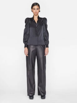 Gillian Long Sleeve Top -- Noir -Elegant Wear Store LWSH2157 NOIR 0933