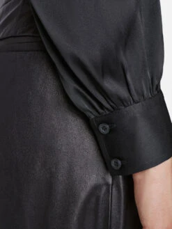 Gillian Long Sleeve Top -- Noir -Elegant Wear Store LWSH2157 NOIR 0973