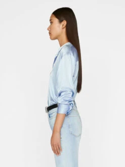 The Standard Shirt -- Chambray Blue -Elegant Wear Store LWSH2434 CHAMBRAYBLUE FRW22EC II WOMENS DAY 02 0030HR