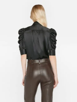 Gillian Top -- Glossy Noir -Elegant Wear Store LWSH2645 NOIR 0618