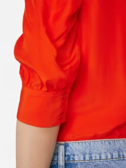 Gillian Top -- Red Orange -Elegant Wear Store LWSH2645 RED ORANGE FRSU23EC II WOMENS DAY 01 0568HR