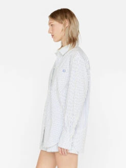 The Oversized Shirt -- Cobalt Multi -Elegant Wear Store LWSH2793 COBALT MULTI FRSU23EC WOMENS DAY 03 0487HR