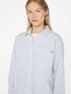 The Oversized Shirt -- Cobalt Multi -Elegant Wear Store LWSH2793 COBALT MULTI FRSU23EC WOMENS DAY 03 0501HR