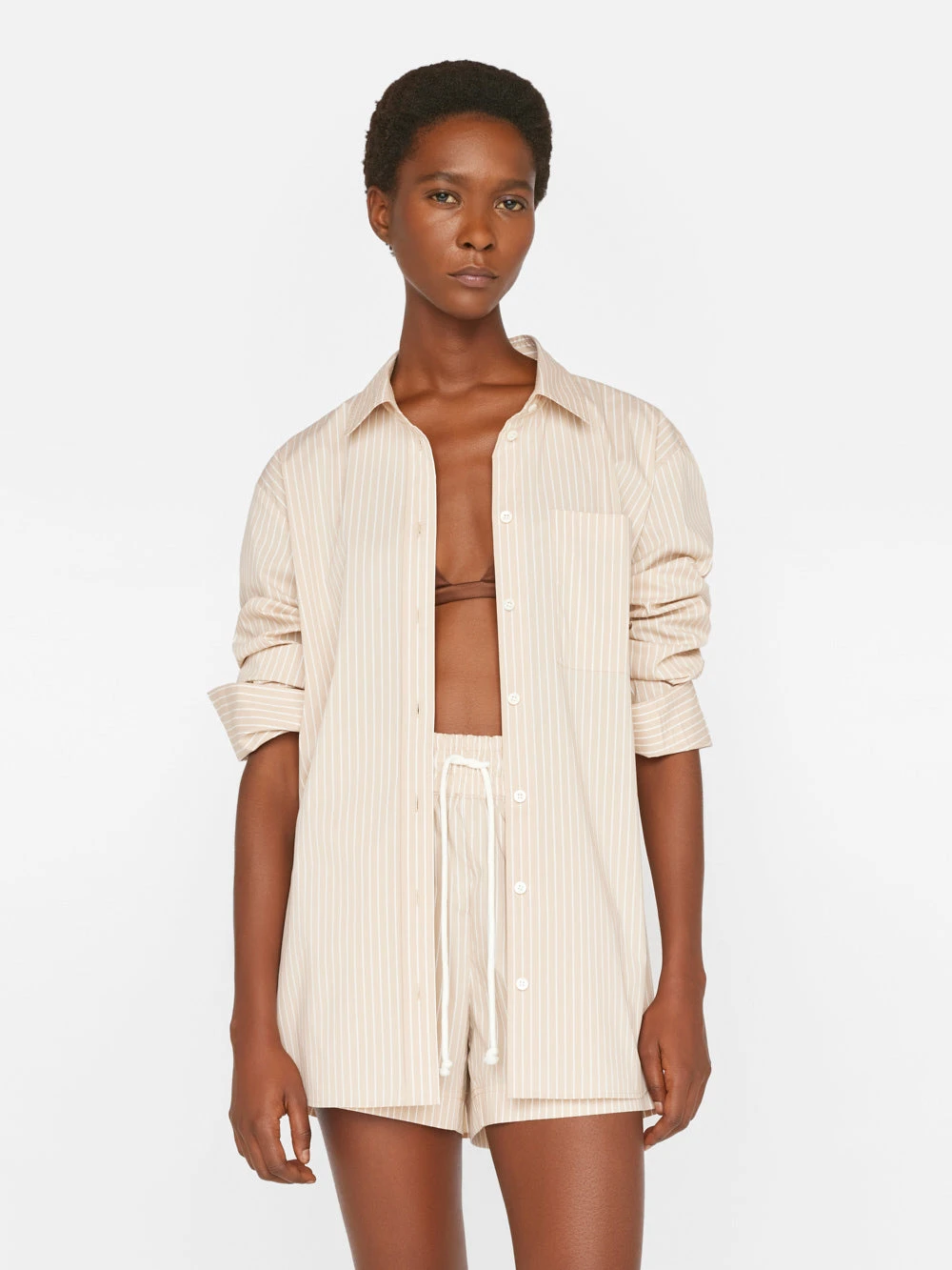 The Oversized Shirt -- Sand Multi 3 The Oversized Shirt -- Sand Multi