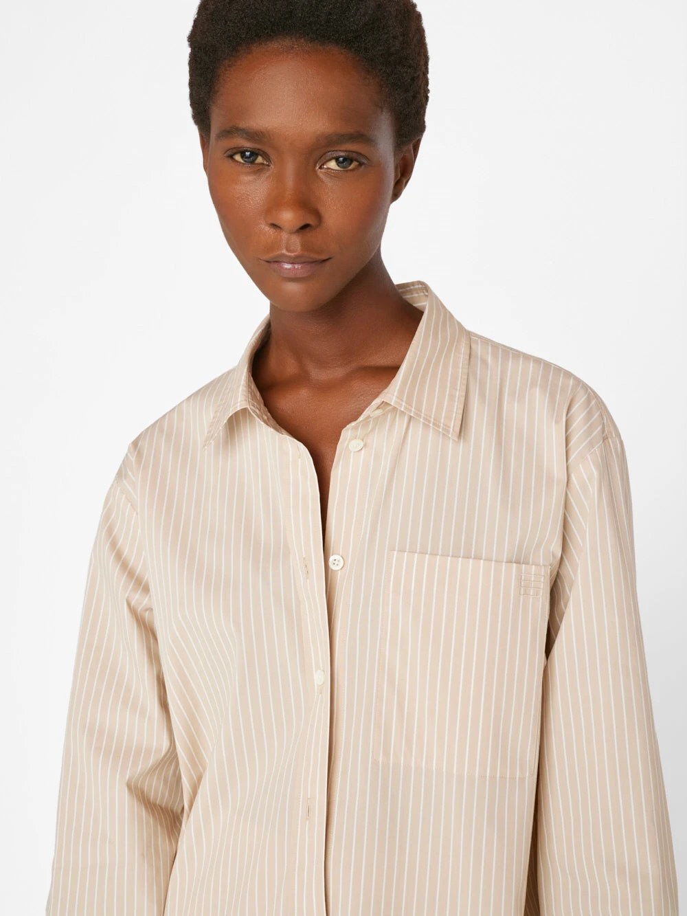 The Oversized Shirt -- Sand Multi 7 The Oversized Shirt -- Sand Multi - Image 5