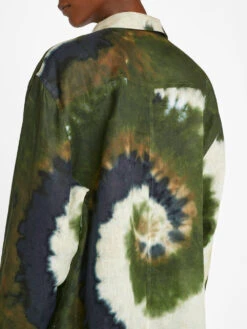 Oversized Tie Dye Shirt -- Fatigue Multi -Elegant Wear Store LWSH2808 FATIGUE MULTI FRSU23EC WOMENS DAY 04 1757HR