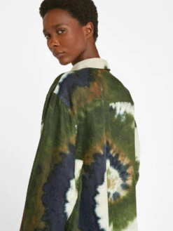 Oversized Tie Dye Shirt -- Fatigue Multi -Elegant Wear Store LWSH2808 FATIGUE MULTI FRSU23EC WOMENS DAY 04 1758HR