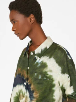 Oversized Tie Dye Shirt -- Fatigue Multi -Elegant Wear Store LWSH2808 FATIGUE MULTI FRSU23EC WOMENS DAY 04 1760HR