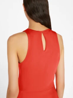 Bias Racer Tank -- Red Orange -Elegant Wear Store LWSH2820 RED ORANGE FRSU23EC II WOMENS DAY 02 0601HR