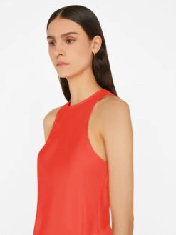 Bias Racer Tank -- Red Orange -Elegant Wear Store LWSH2820 RED ORANGE FRSU23EC II WOMENS DAY 02 0605HR