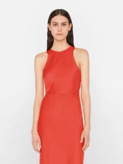 Bias Racer Tank -- Red Orange -Elegant Wear Store LWSH2820 RED ORANGE FRSU23EC II WOMENS DAY 02 0610HR