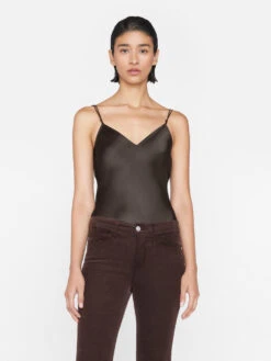 V-Neck Cami Top -- Espresso