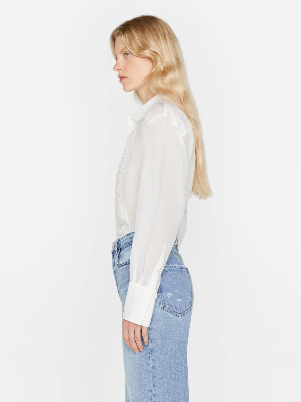 The Oversized Tuxedo Shirt -- Blanc 8 The Oversized Tuxedo Shirt -- Blanc - Image 6