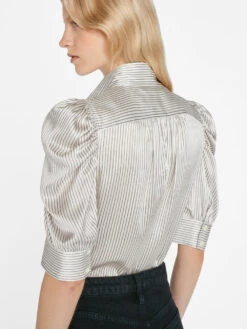 Gillian Top -- Bone Multi -Elegant Wear Store LWSH2843 BONE MULTI 0420