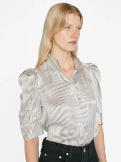 Gillian Top -- Bone Multi -Elegant Wear Store LWSH2843 BONE MULTI 0426