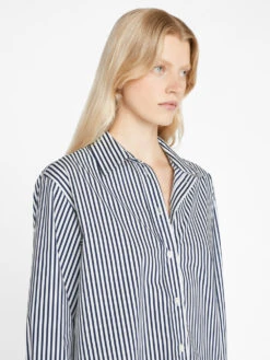 The Oversized Shirt -- Blanc Multi -Elegant Wear Store LWSH2879 BLANC MULTI 0204