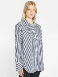 The Oversized Shirt -- Blanc Multi -Elegant Wear Store LWSH2879 BLANC MULTI 0208