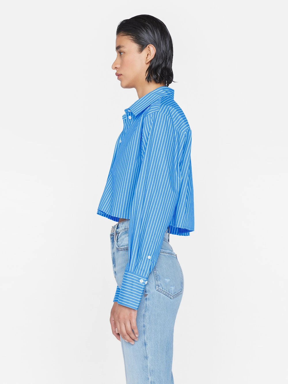 The Cropped Oversized Shirt -- Cornflower Multi 7 The Cropped Oversized Shirt -- Cornflower Multi - Image 5