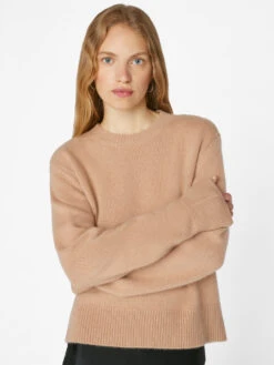 Cashmere Clean Crew -- Blush 12 Cashmere Clean Crew -- Blush -Elegant Wear Store LWSW1180 BLUSH 0234