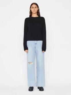 Cashmere Clean Crew -- Noir 17 Cashmere Clean Crew -- Noir -Elegant Wear Store LWSW1180 NOIR FRW22EC WOMENS DAY 02 0003HR