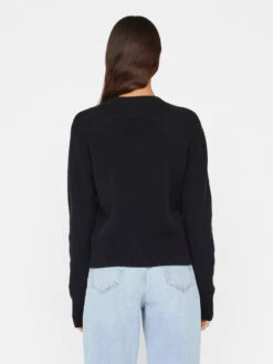 Cashmere Clean Crew -- Noir 16 Cashmere Clean Crew -- Noir -Elegant Wear Store LWSW1180 NOIR FRW22EC WOMENS DAY 02 0027HR