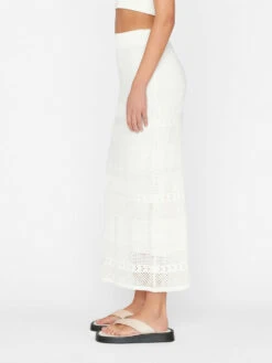 Crochet Pencil Skirt -- Off White 12 Crochet Pencil Skirt -- Off White -Elegant Wear Store LWSW1676 OFFWHITE FRSP23EC II WOMENS DAY 03 0021HR