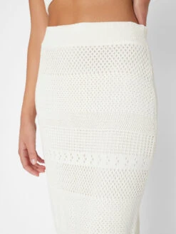 Crochet Pencil Skirt -- Off White 10 Crochet Pencil Skirt -- Off White -Elegant Wear Store LWSW1676 OFFWHITE FRSP23EC II WOMENS DAY 03 0029HR