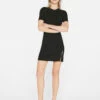 Mixed Rib Cutout Mini Dress -- Noir -Elegant Wear Store LWSW1750 NOIR FRSU23EC WOMENS DAY 03 0692HR