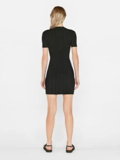 Mixed Rib Cutout Mini Dress -- Noir -Elegant Wear Store LWSW1750 NOIR FRSU23EC WOMENS DAY 03 0716HR