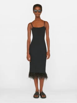 Crochet Feather Dress -- Noir -Elegant Wear Store LWSW1751 NOIR FRSU23EC WOMENS DAY 04 0916HR 8adc0555 d25a 4edb 85bd a68454bbe10e