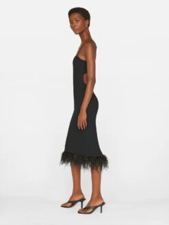 Crochet Feather Dress -- Noir -Elegant Wear Store LWSW1751 NOIR FRSU23EC WOMENS DAY 04 0936HR 4e345b23 0325 4d10 b5ac e33557954557