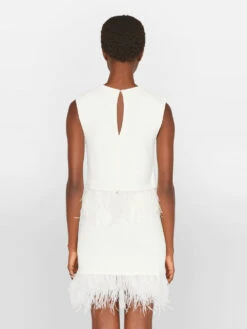 Crochet Feather Top -- Off White -Elegant Wear Store LWSW1753 OFF WHITE FRSU23EC WOMENS DAY 04 1051HR 41a32341 c965 4ba0 82ce 1733eb18f90a