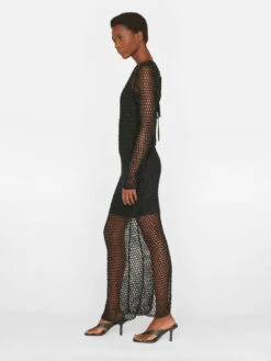 Beaded Crochet Dress -- Noir -Elegant Wear Store LWSW1755 NOIR FRSU23EC WOMENS DAY 04 0995HR