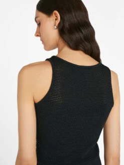 Corset Detail Crochet Tank -- Noir -Elegant Wear Store LWSW1759 NOIR FRSU23EC II WOMENS DAY 02 0418HR