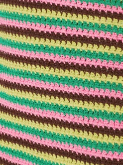 Crochet Halter Mini Dress -- Hot Pink Multi -Elegant Wear Store LWSW1773 HOT PINK MULTI FRSU23EC WOMENS DAY 03 1127HR