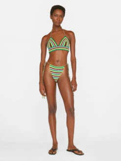 Crochet Bikini Top -- Hot Pink Multi