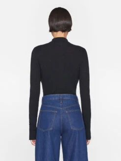 Shrunken Cashmere Cardi -- Noir -Elegant Wear Store LWSW1862 NOIR 0657