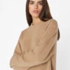 Boyfriend Cashmere Crew -- Light Camel -Elegant Wear Store LWSW1865 LIGHTCAMEL 0234